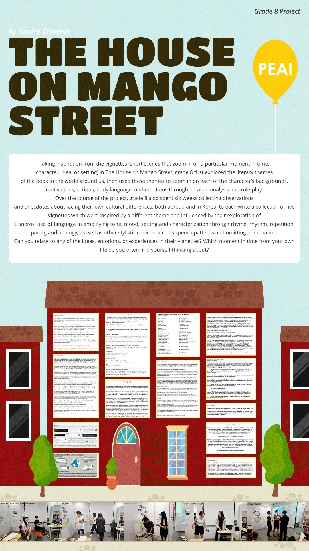 Grade 8 - The House on Mango Street by Sandra Cisneros