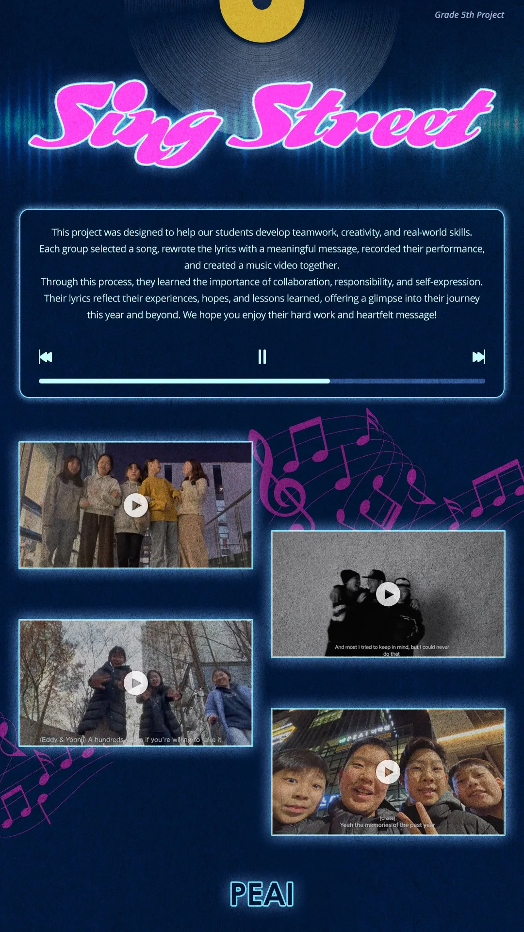 Grade 5 - Sing Street