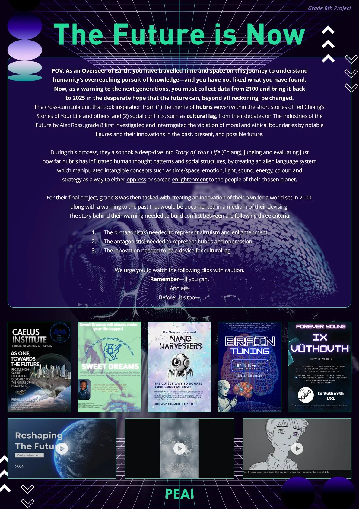 Grade 8 - The Future is Now Project