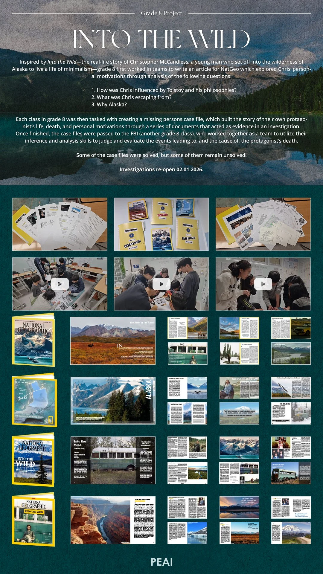 Grade 8 - Into the Wild