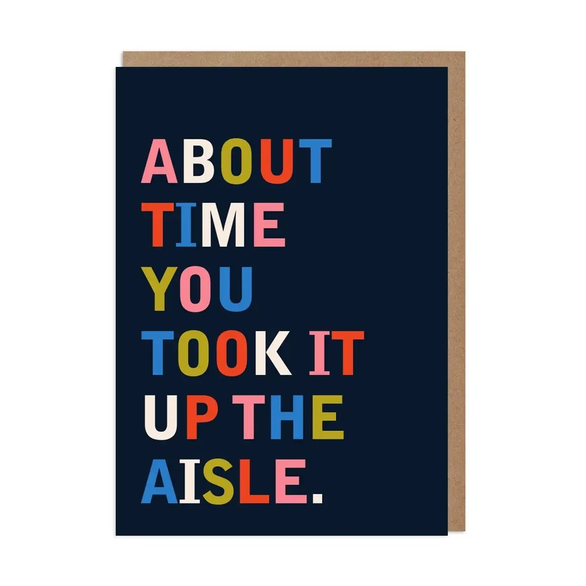 Up the Aisle Wedding Card