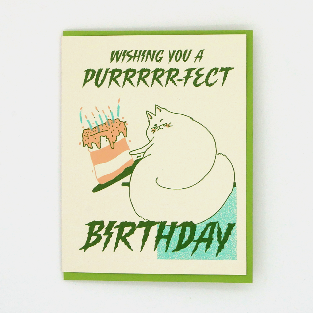 Sassy Cat Purr-fect Birthday Card