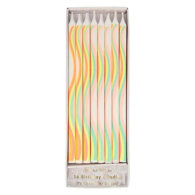 MERI MERI- Tall Rainbow Swirl Candles