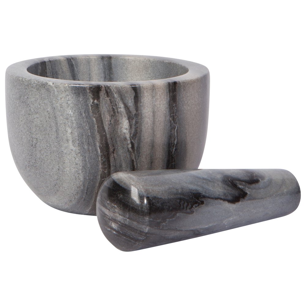 Zeller - Mortar & Pestle Set Marble Grey