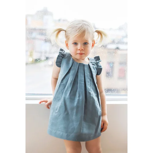 chinese dress ladies Linen Maxi Dress 'Jasmine', bias cut linen dress with bell sleeves main image 0