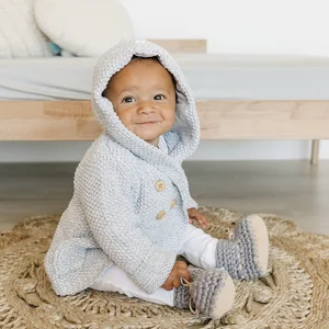 Beba Bean- Baby Crochet Knit Hoodie — The Beau u0026 Bauble