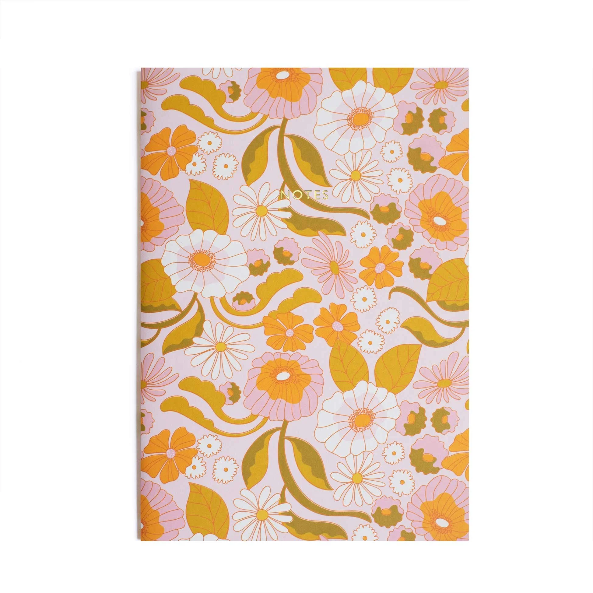 Ohh Deer - 60's Retro Floral A4ish Notebook