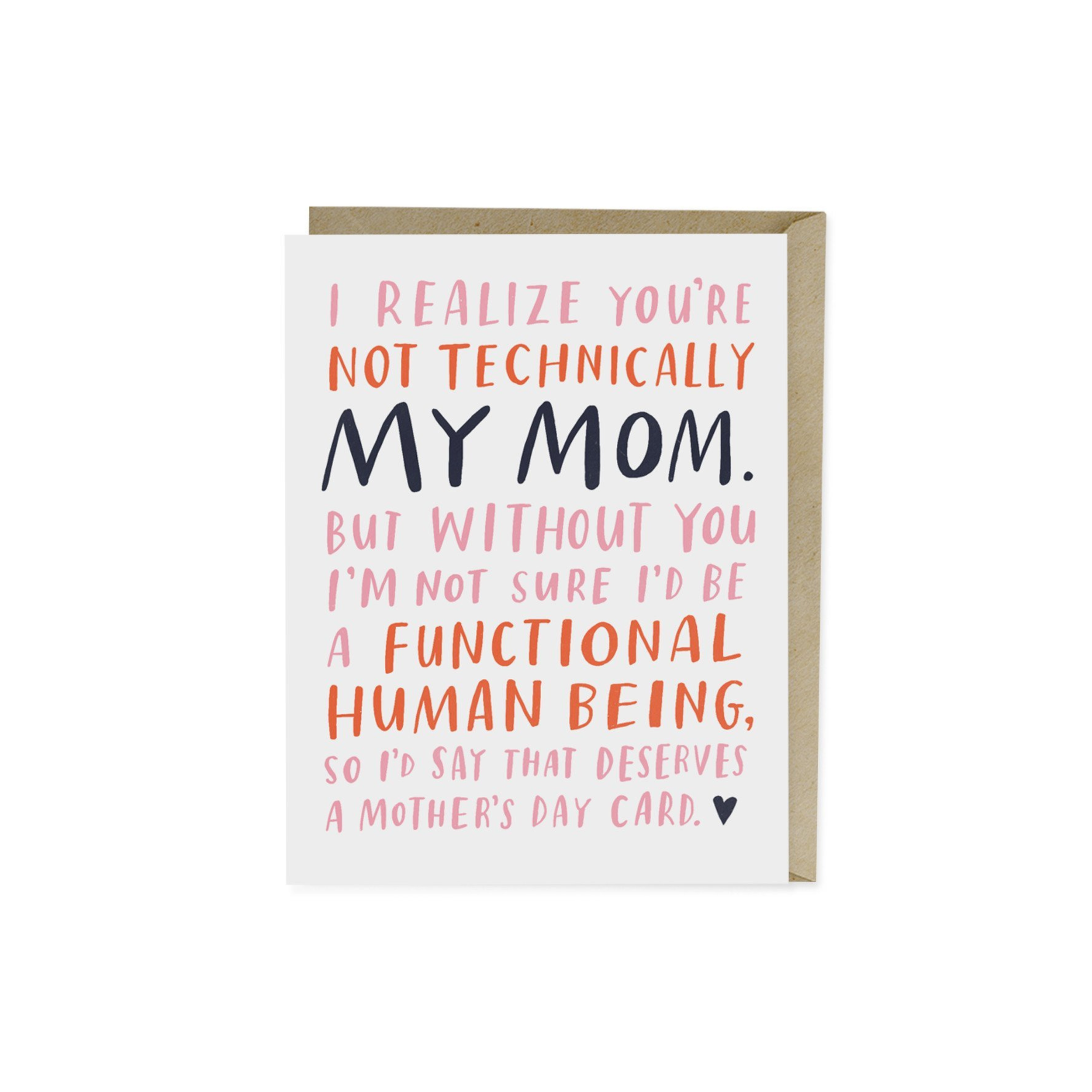 Not Technically My Mom Mother's Day Card