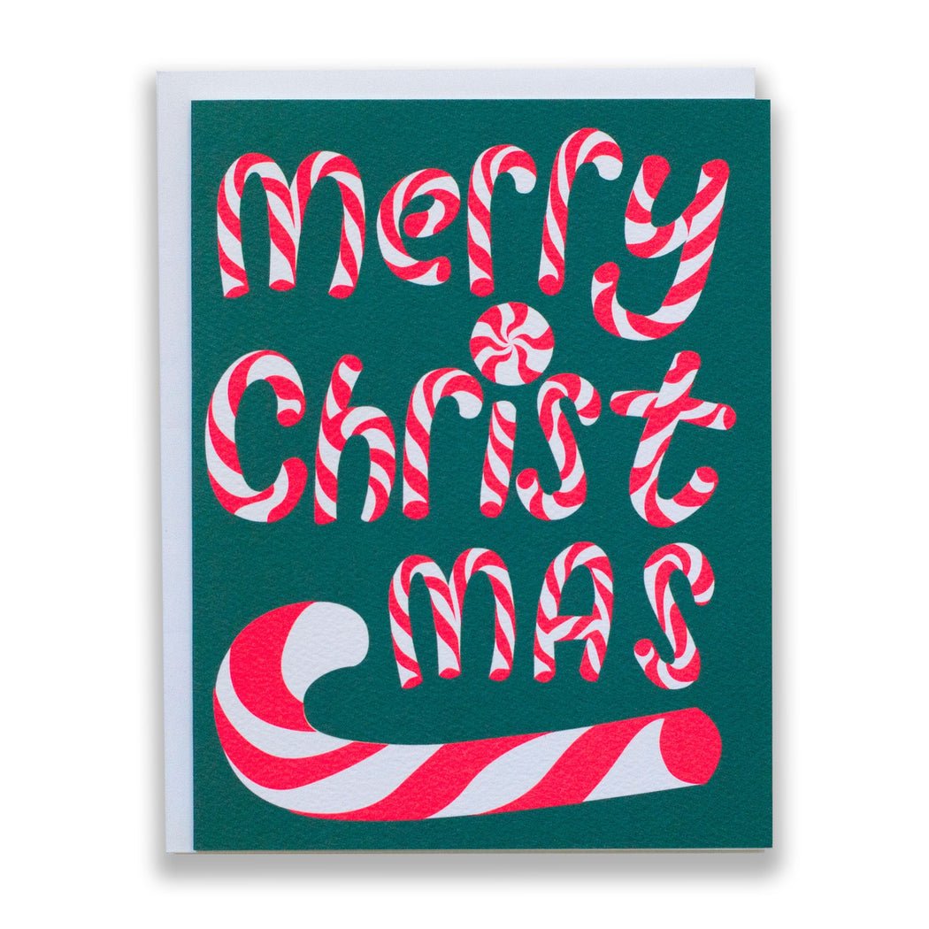 Candy Cane Christmas Card