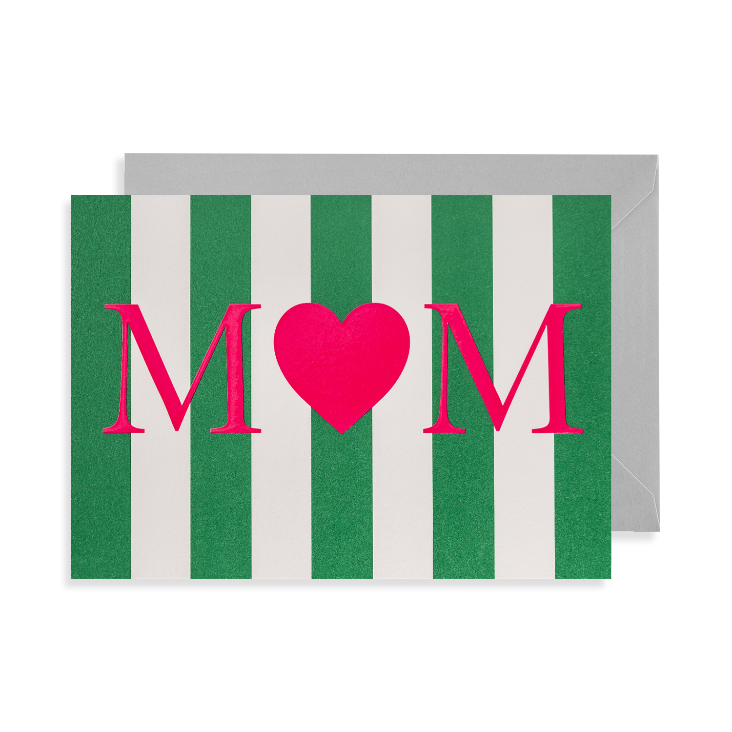 Mom Heart Stripe Card