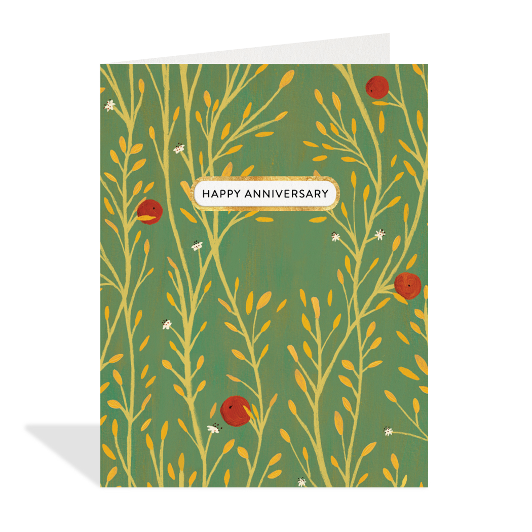 Cranberry Love Anniversary Card