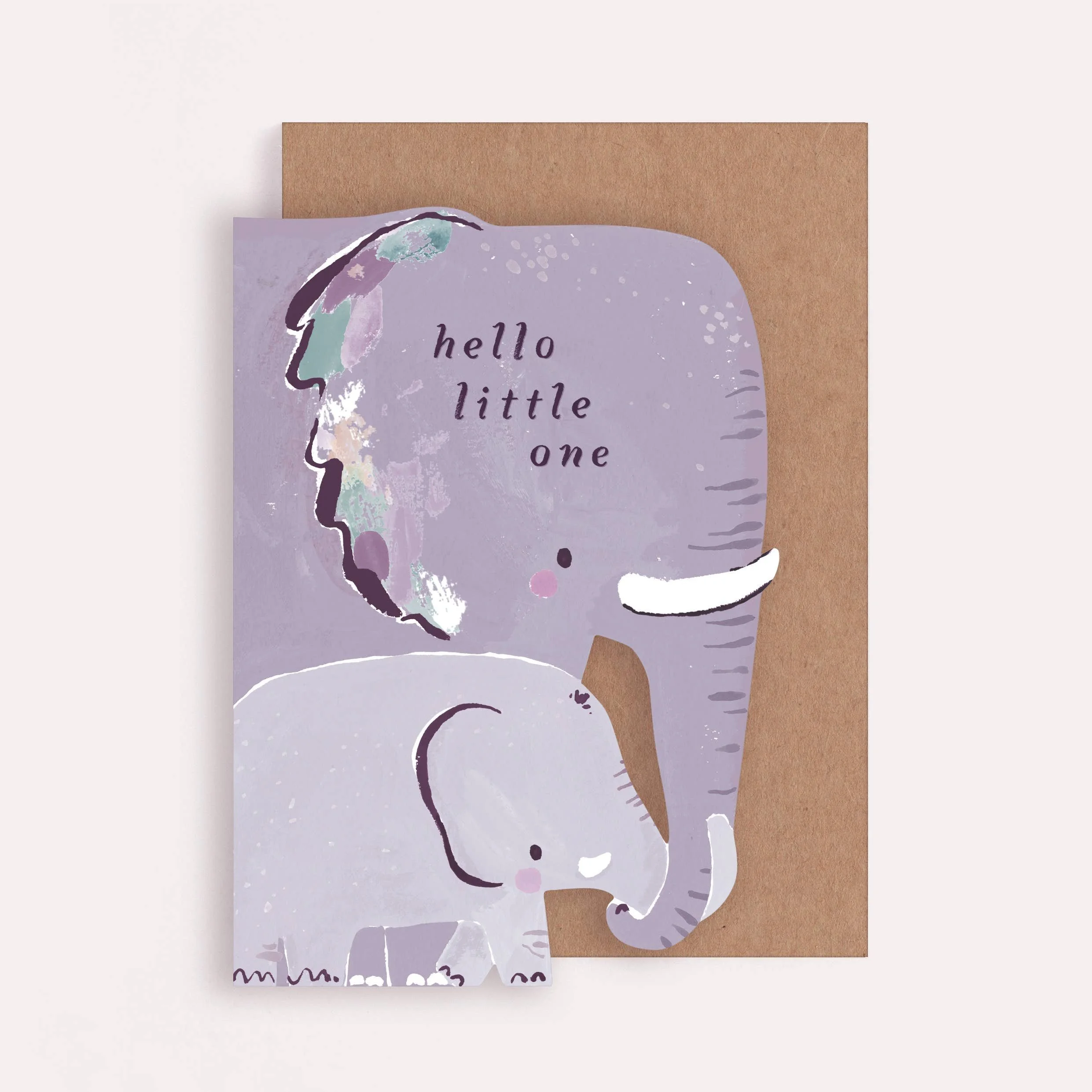 Elephants New Baby Card