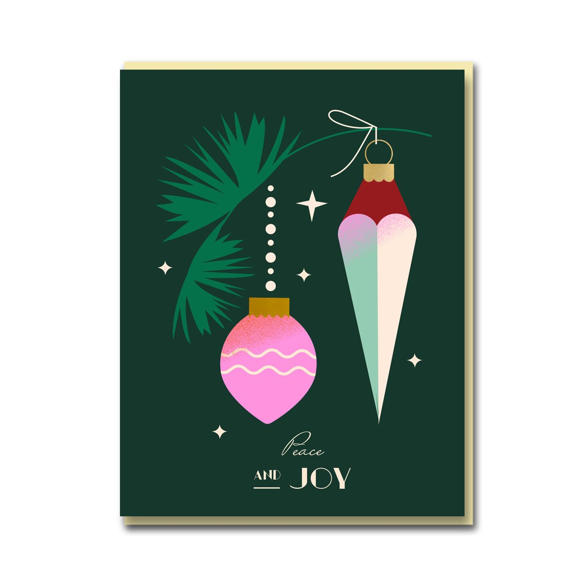 Tree Decorations Peace And Joy Card