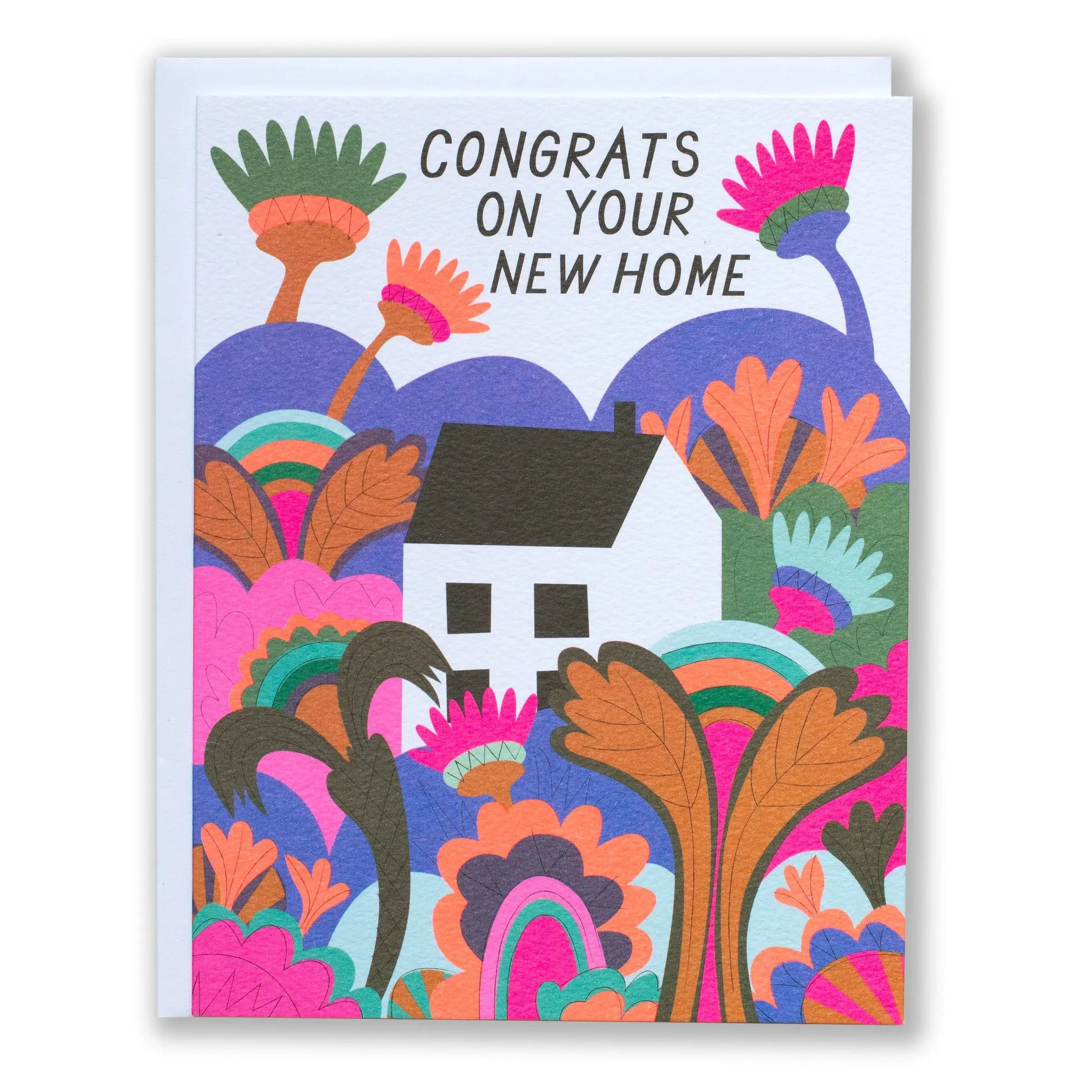 New Home Psychedelic Garden Card