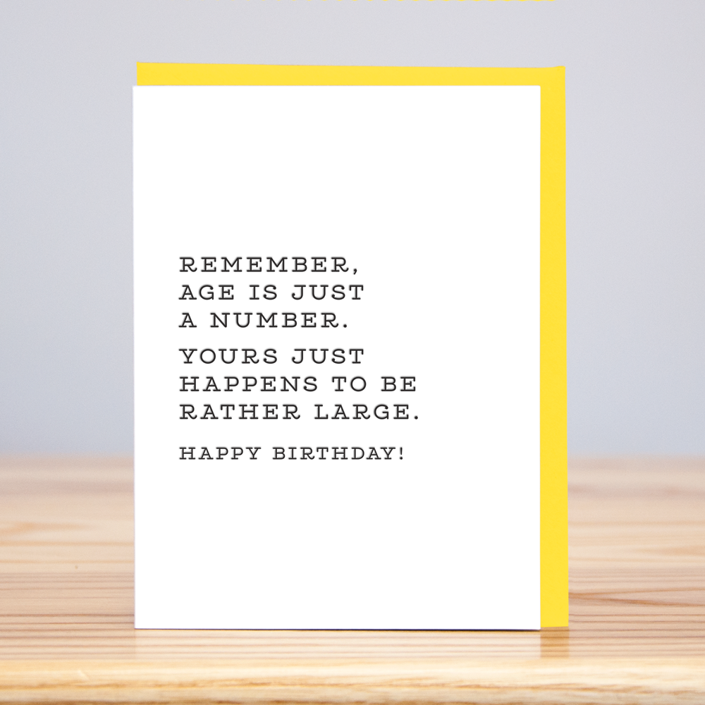 Age Is Just A Number Birthday