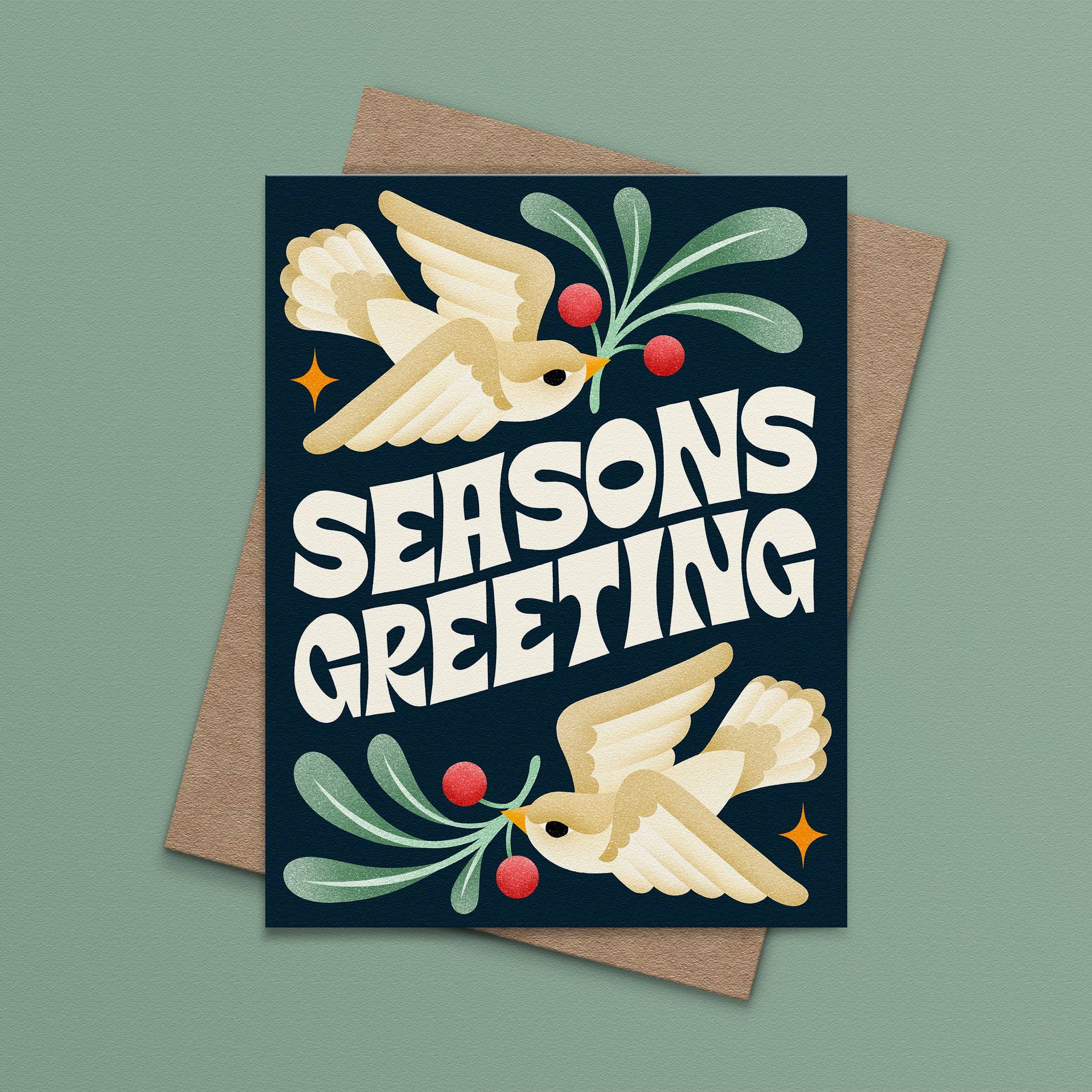 Seasons Greetings Birds Card