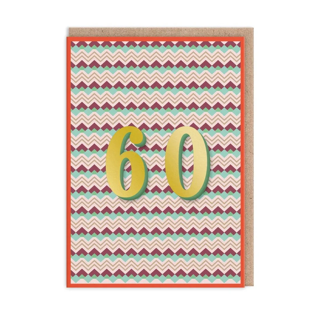 Geometric 60th Birthday Card