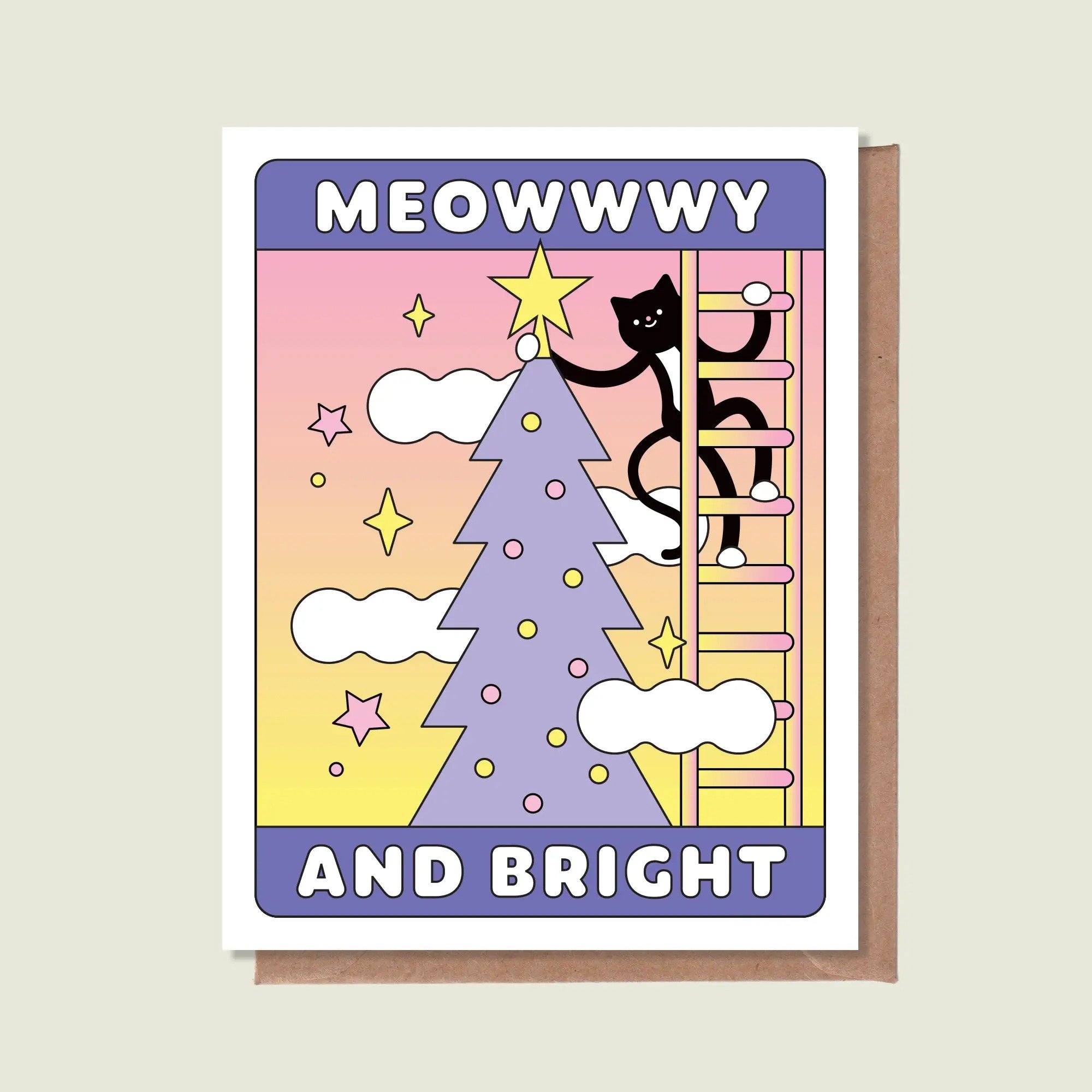 Meowwy and Bright Greeting Card