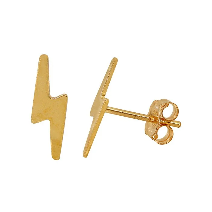 Gold Filled - Lightning Bolt Earrings