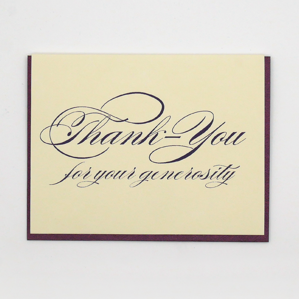 Thanks Generosity Card