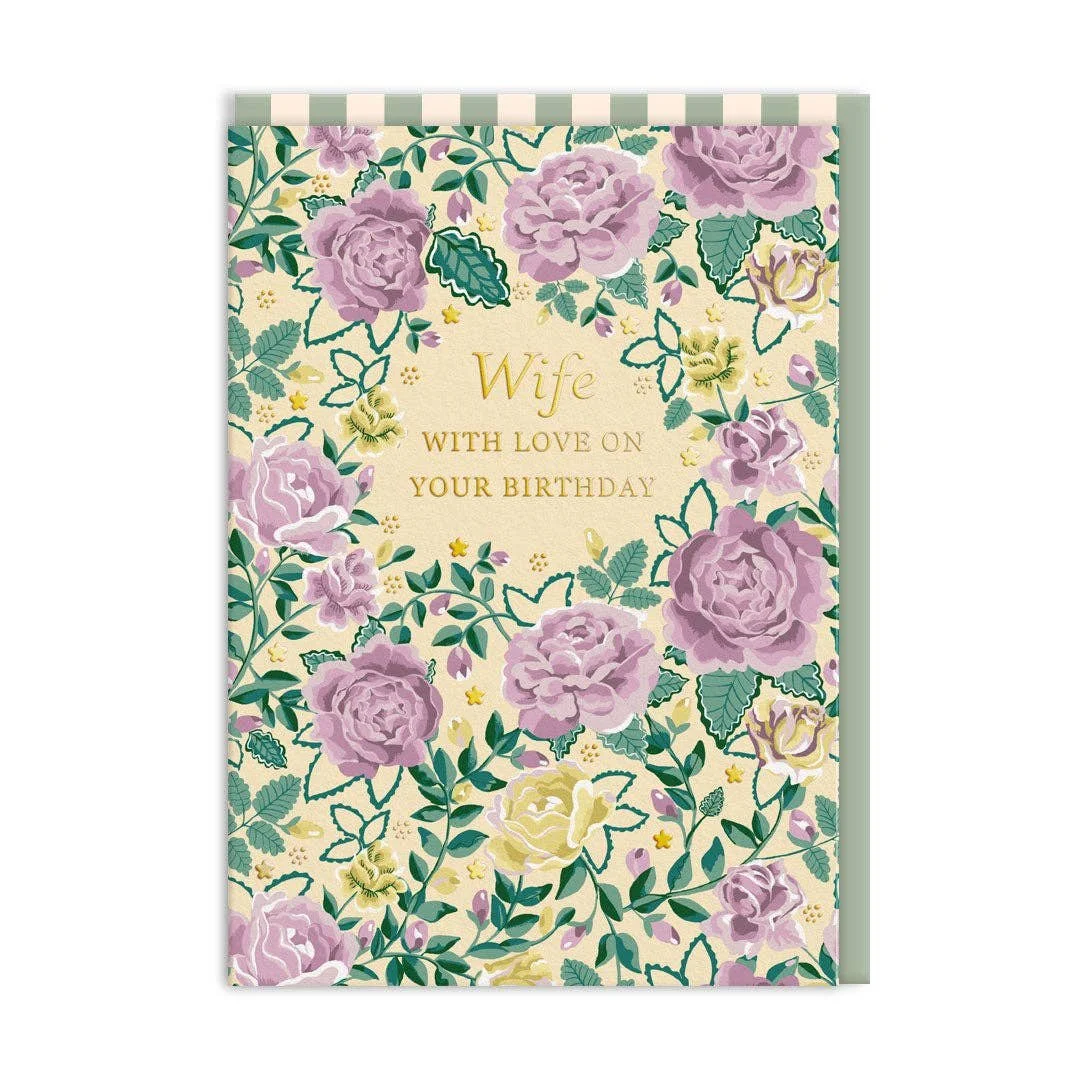 Wife with Love On Your Birthday Card