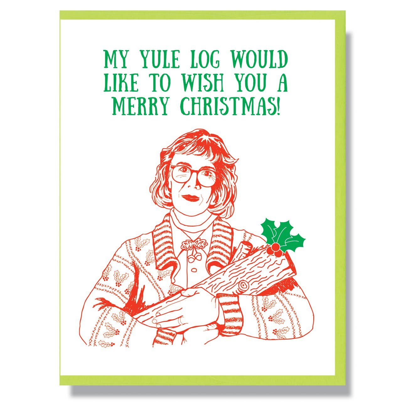 Log Lady Christmas Card