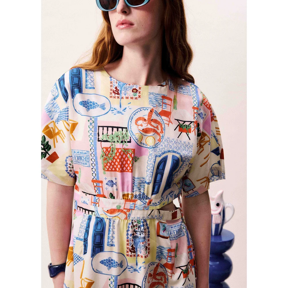 frnch denim dress FRNCH Vito Light Wash Cotton Denim Dress