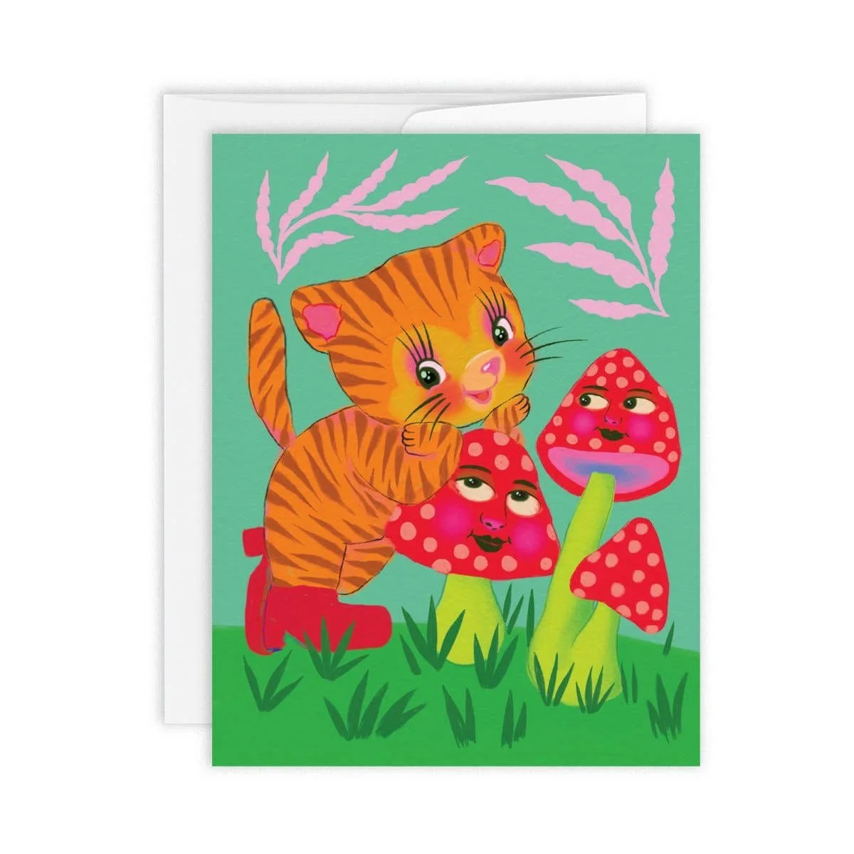 Smiling Mushrooms and Tiger Card