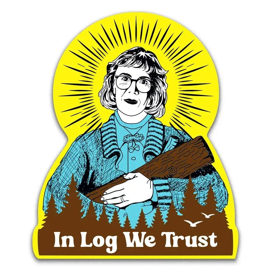 Rip Log Lady Vinyl Sticker