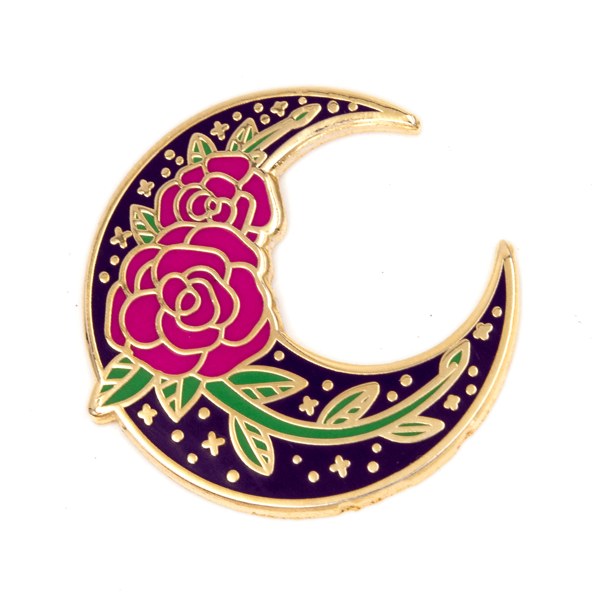 These Are Things - Rose Moon Enamel Pin
