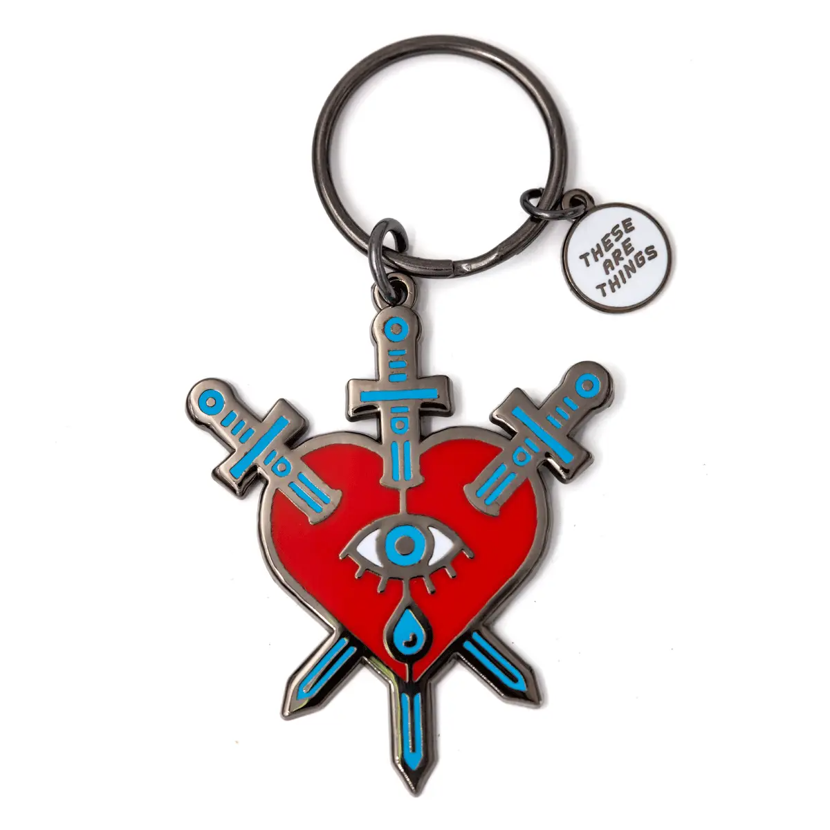 These Are Things - Three Of Swords Keychain
