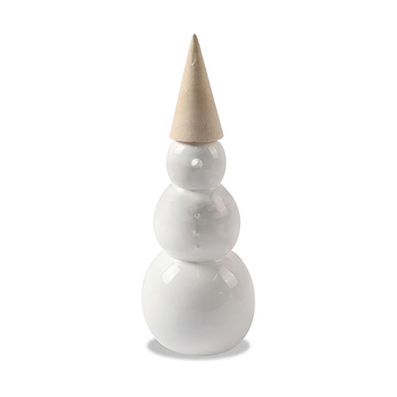 Ceramic/Wood Snowman