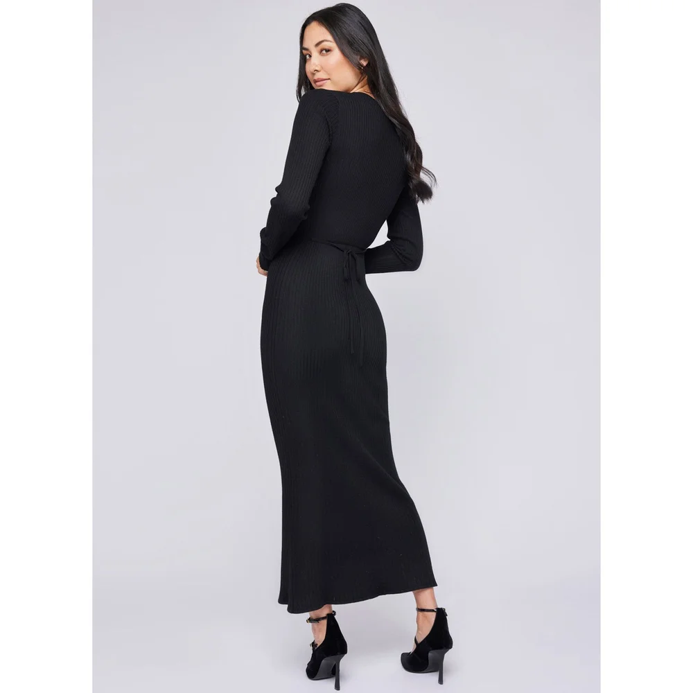 knee length dresses for ladies Blakely Knit Midi Dress Black main image 1