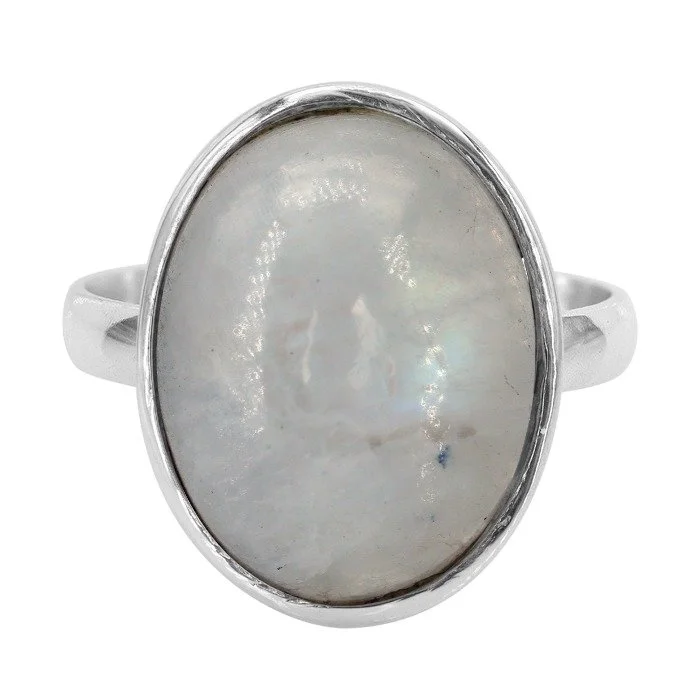 Sterling Silver - Moonstone Cabochon Ring