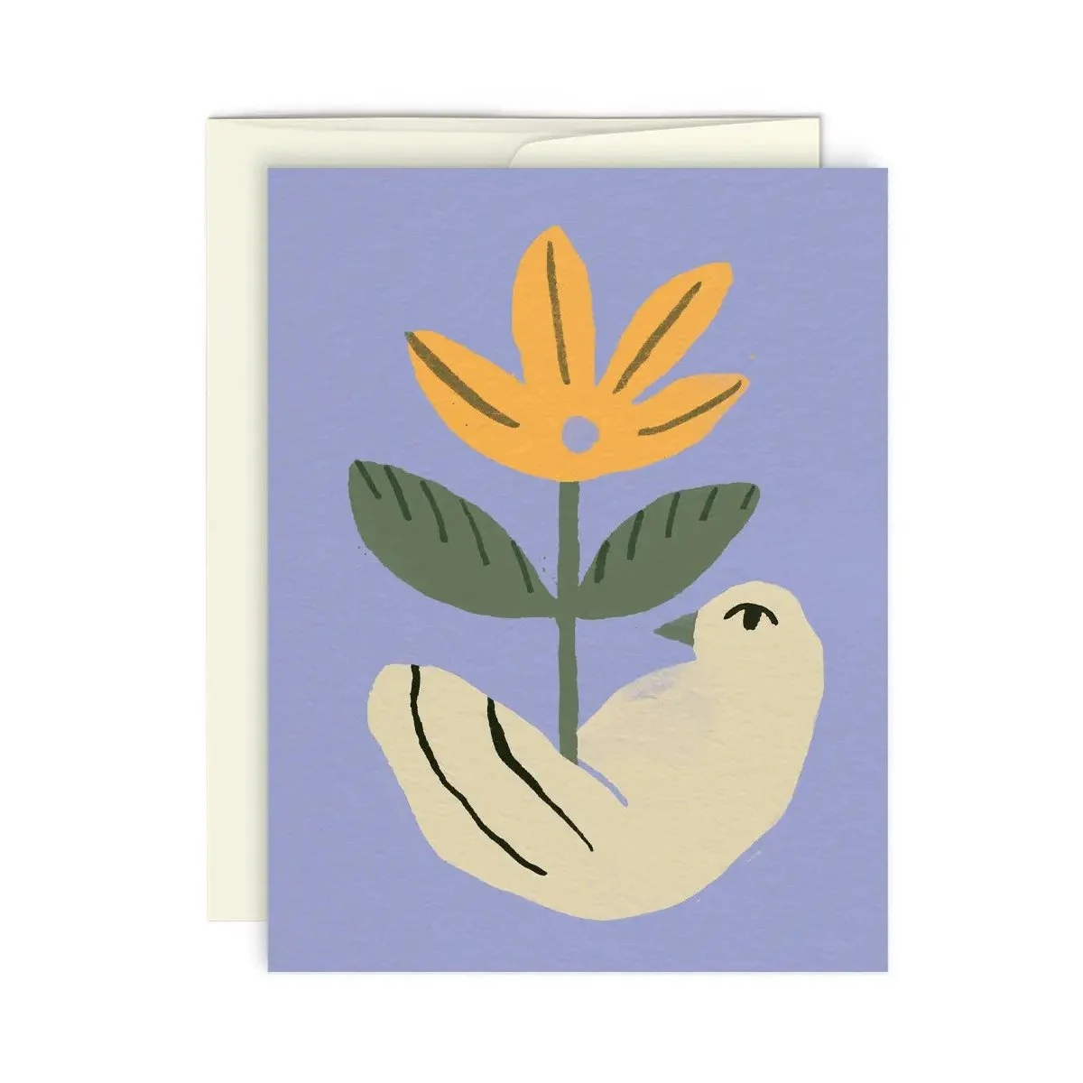 Flower Bird Card
