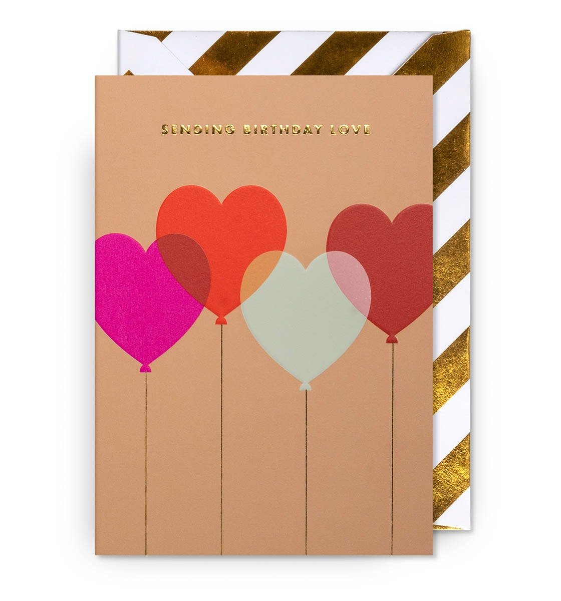Sending Birthday Love Balloons Card