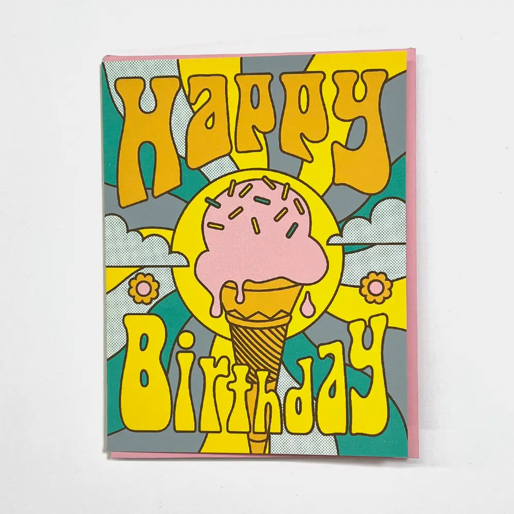 Birthday Ice cream Sprinkles Card