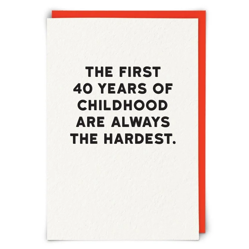 First 40 Birthday Card