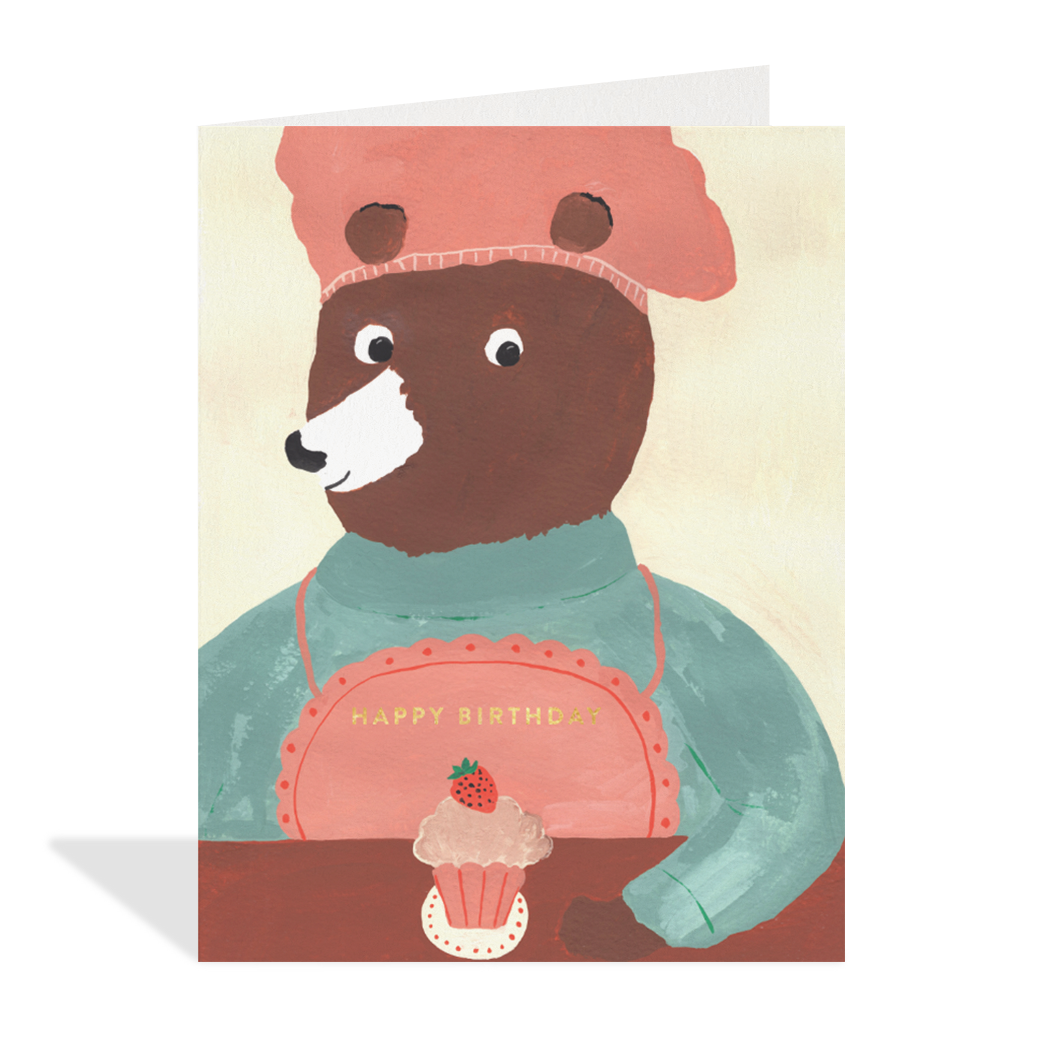 Baker Bear Birthday Card
