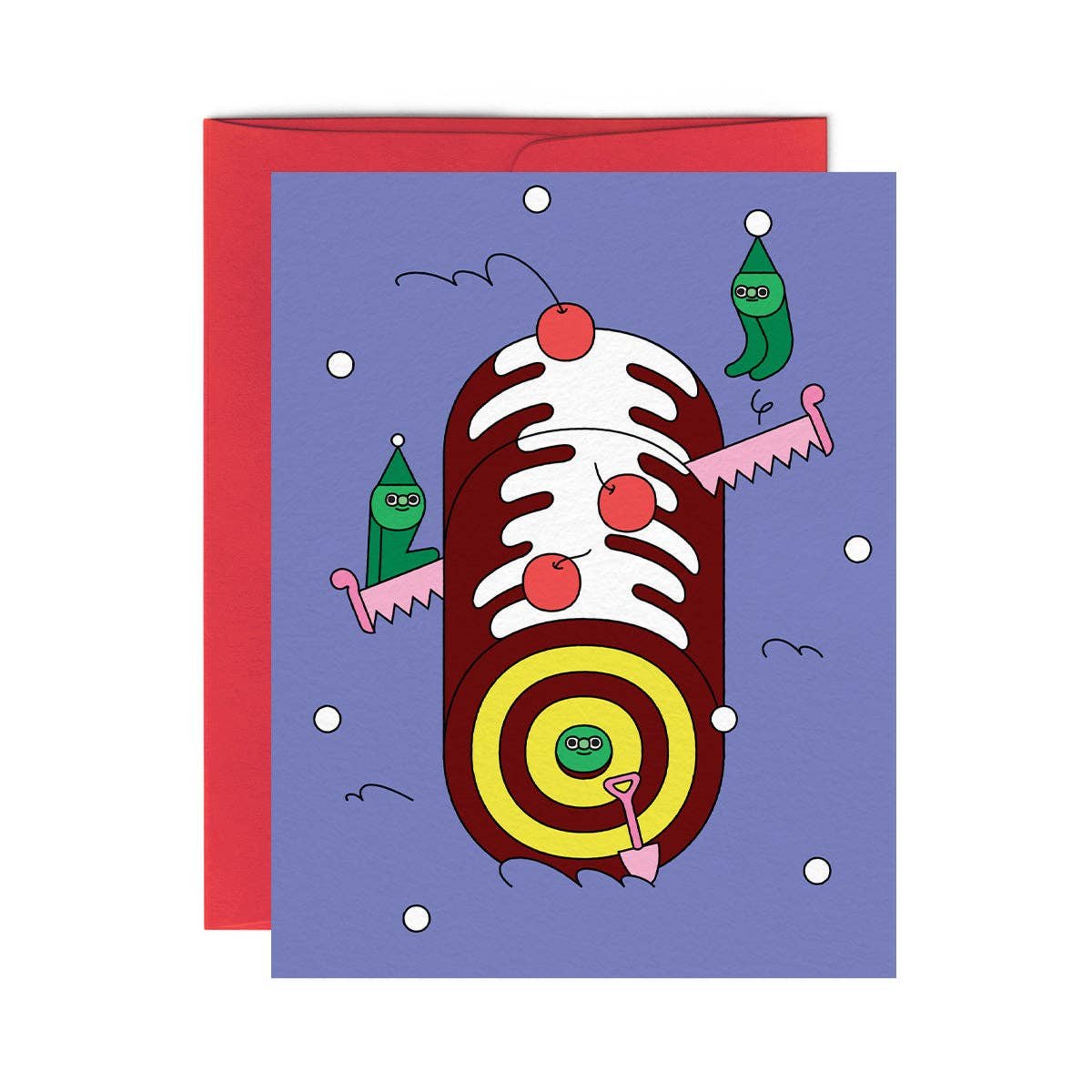 Cutting Buche Christmas Card