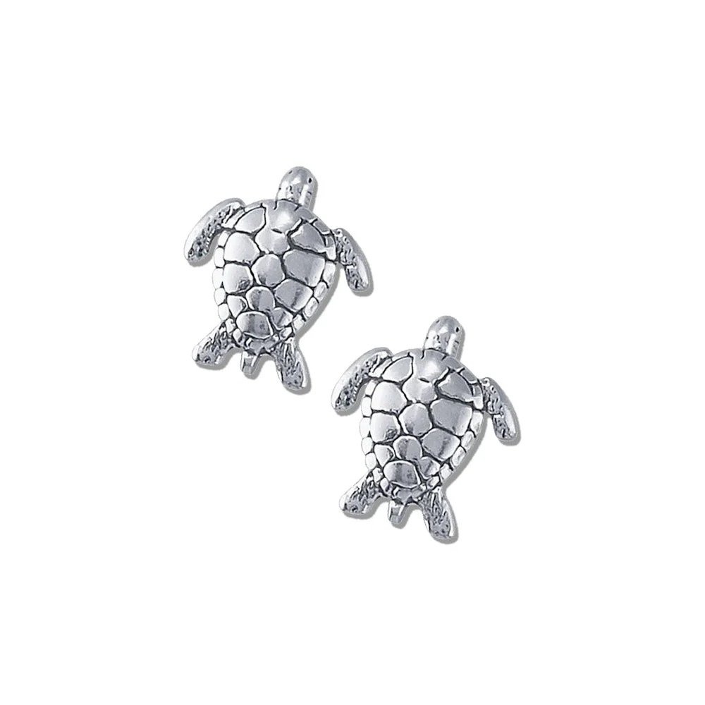 Sterling Silver - Turtle Stud Earrings