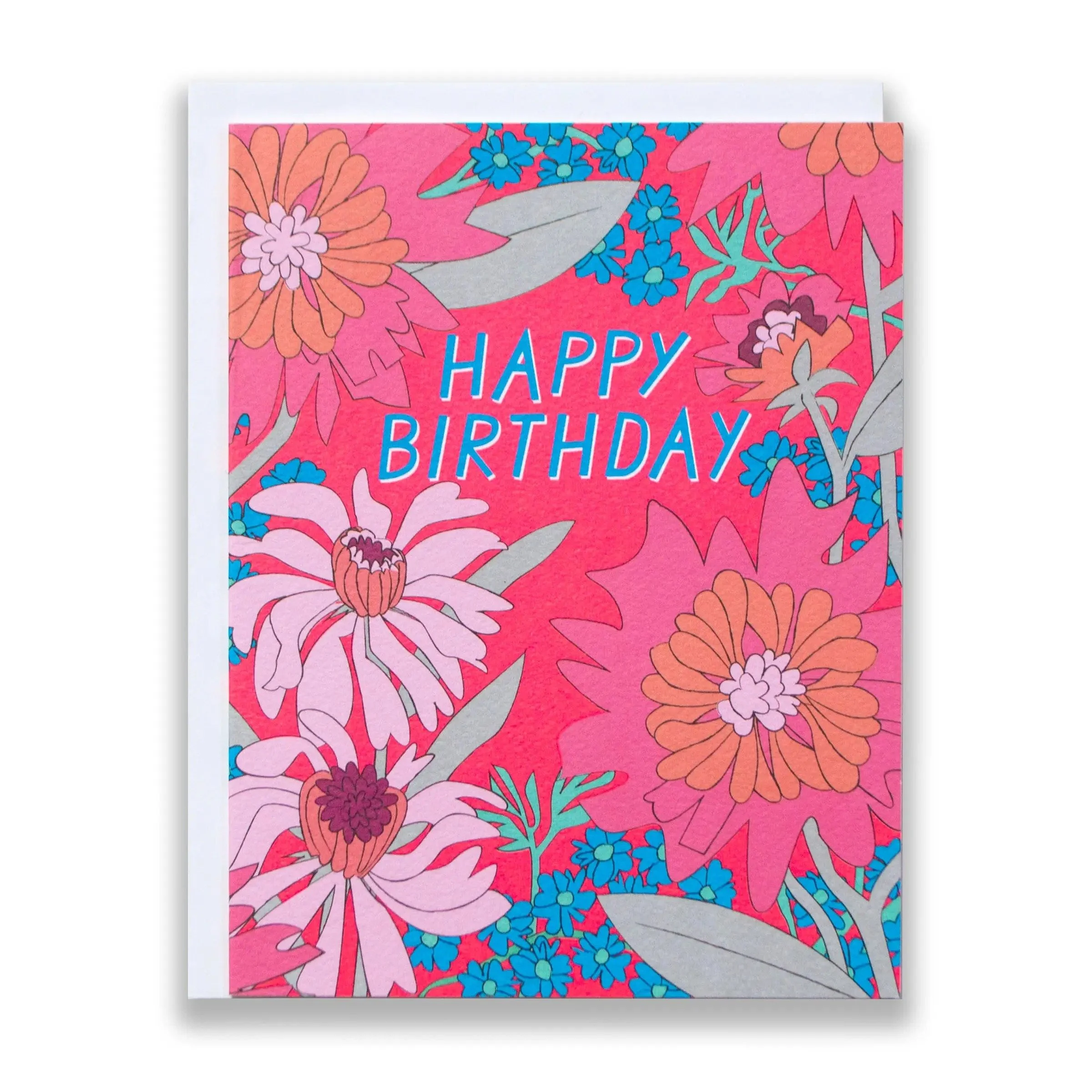 Vintage Floral  Birthday Flowers Card