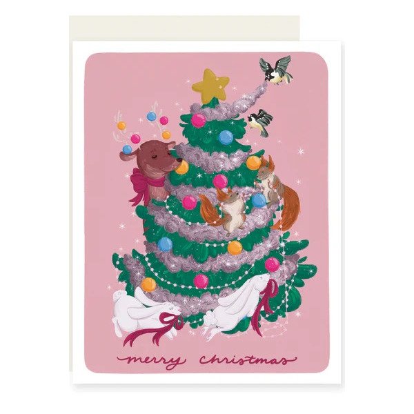 Woodland Christmas Tree Card