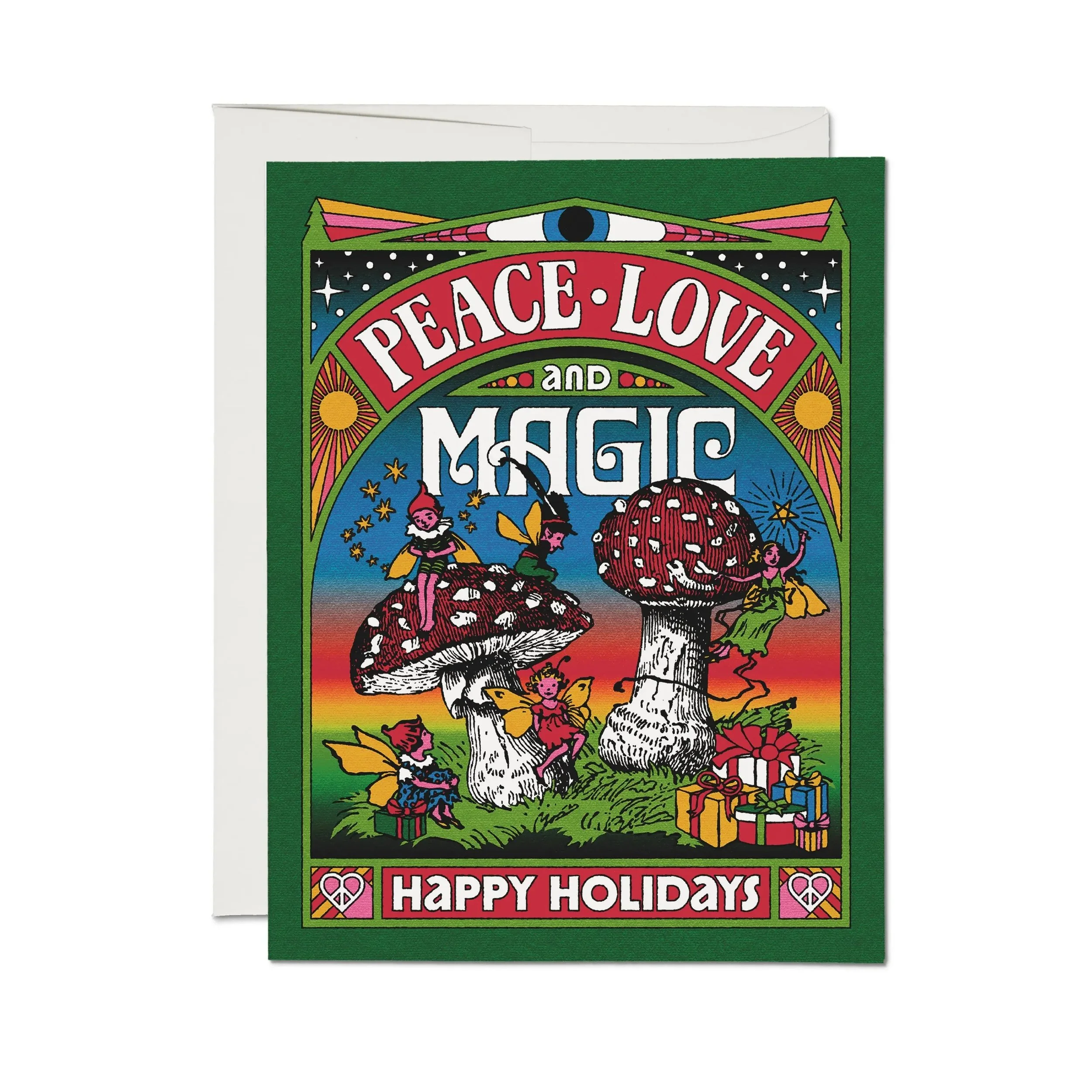 Peace Love Magic Holiday Card
