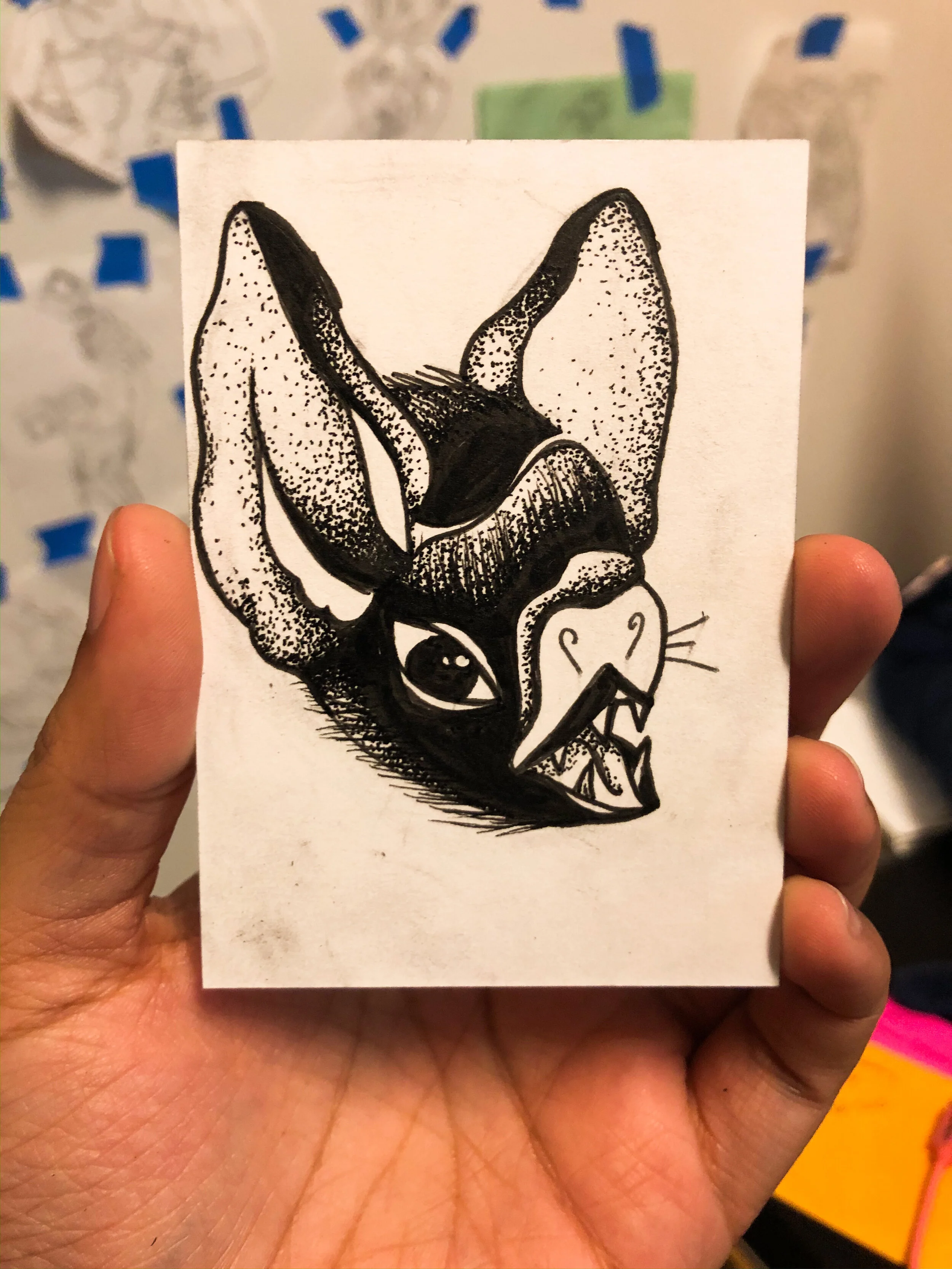  2.5”x3.5”  Created during Inktober 2019 