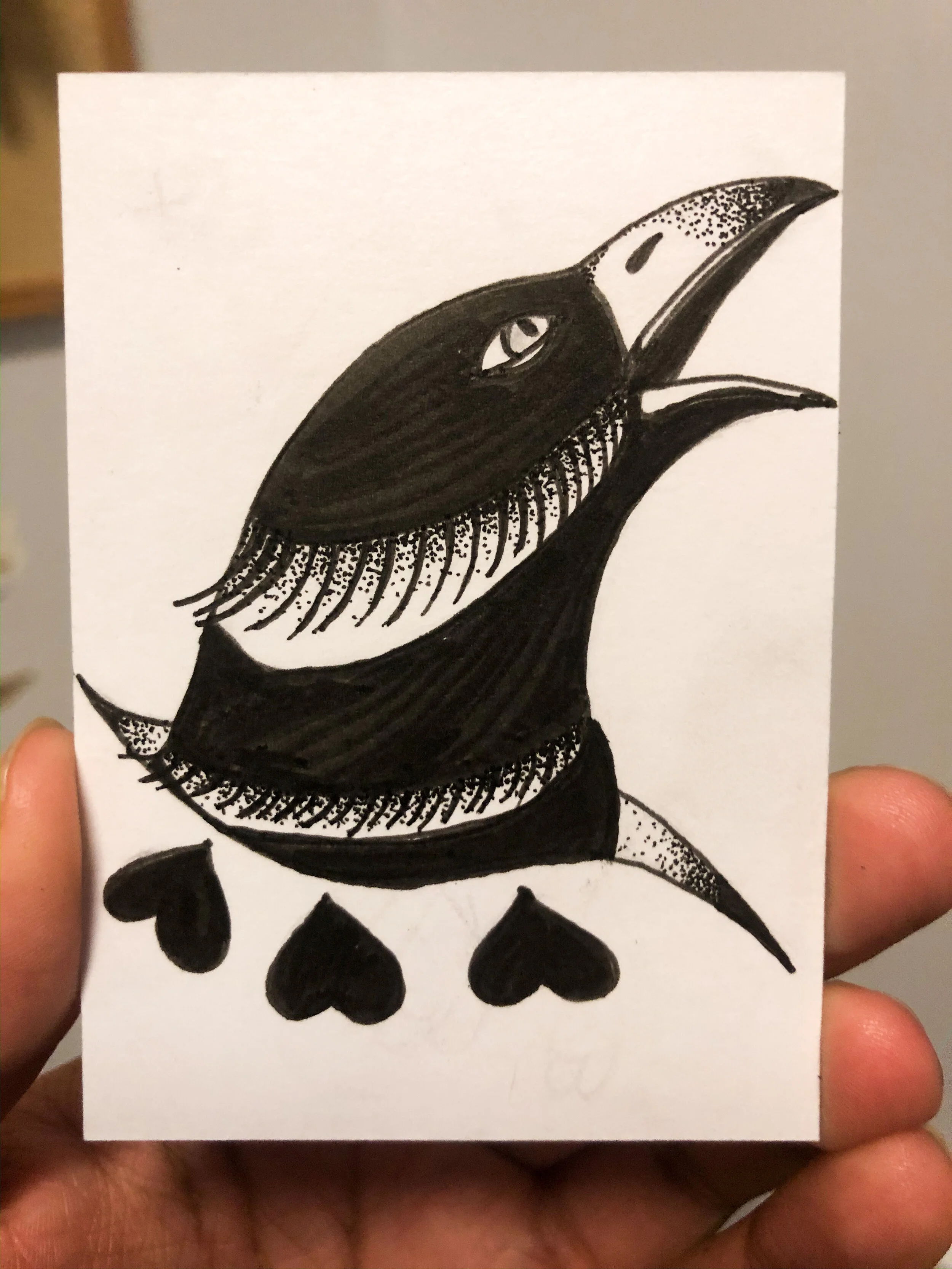  2.5”x3.5”  Created for Inktober 2019 