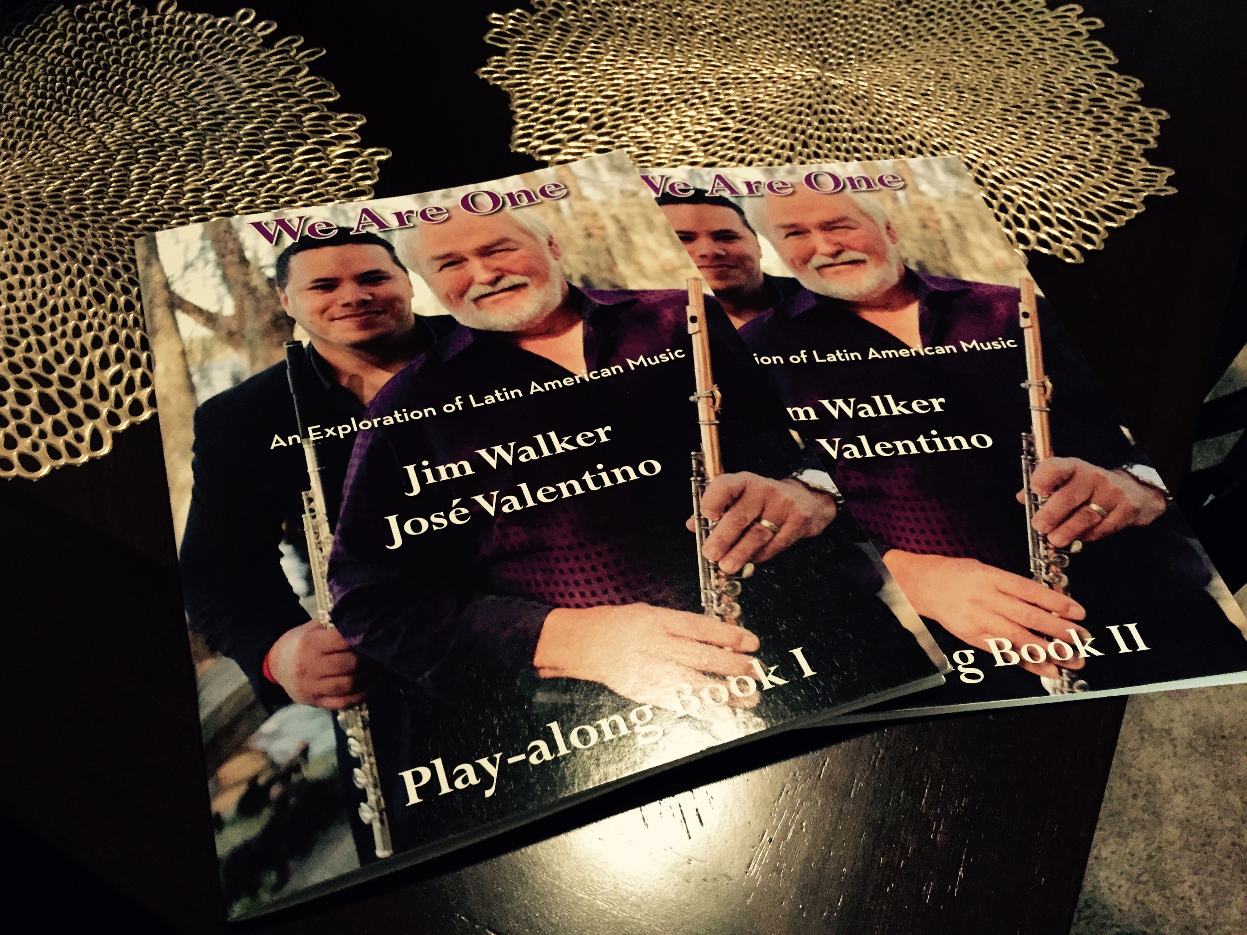 Here are both play-along books containing full transcriptions of melodies and solos from the album, "We Are One: An Exploration of Latin American Music." To purchase, send an email to jvflute@yahoo.com.