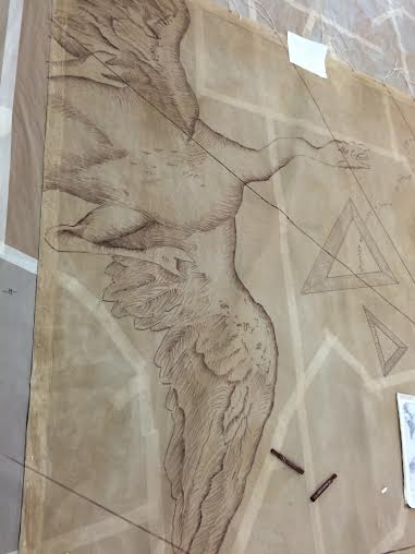“Inked Parchment” drops for Faustus at Classic Stage Company. Designed by Tony Straiges.