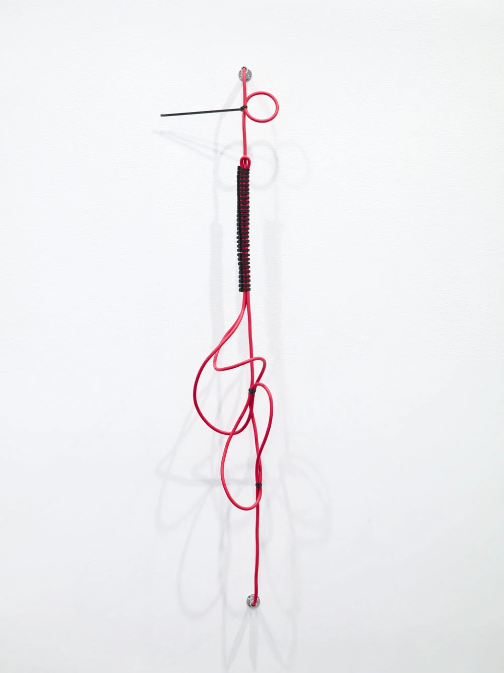 SHHH, The Red Series #3--Noise cancelling instrument cable, cable ties and endpin jacks 39 x 8 x 6.25 inches 2014