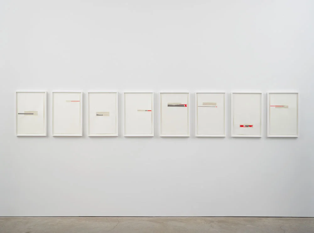 A Score in 8 Measures (for Melba Liston) -- Mixed media collage on paper 8 parts 22.375 x 14.5 inches each 2014